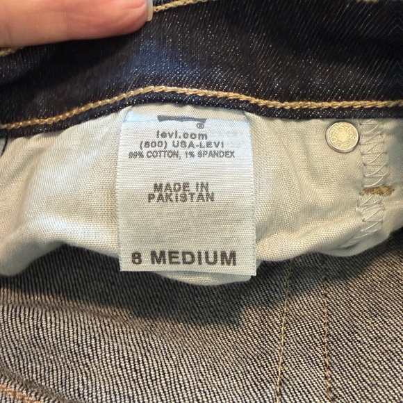 Levi's Women's 505 Dark Blue Straight Leg Jeans - Picture 4 of 4